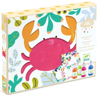 Set de colorat creativ pentru degete Djeco - Animale
