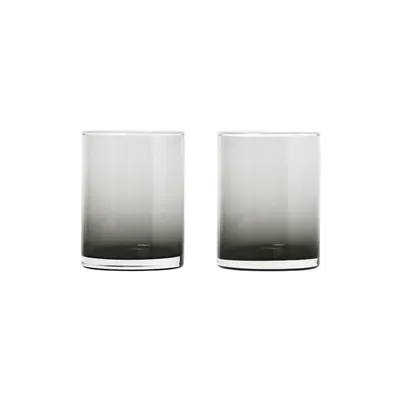 Set 2 pahare Blomus Mera, 220 ml, negru transparent