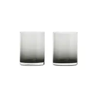 Set 2 pahare Blomus Mera, 220 ml, negru transparent