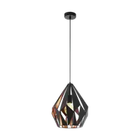 Lampa suspendata CARLTON 1 negru, copper 220-240V,50/60Hz IP20