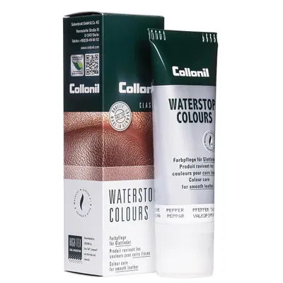 Crema de pantofi cu ulei de migdale Collonil Waterstop Colours, 75 ml, piper