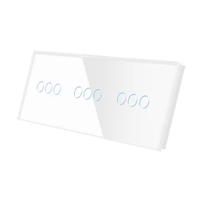 Panou Intrerupator Triplu + Triplu + Triplu cu Touch Din Sticla LUXION