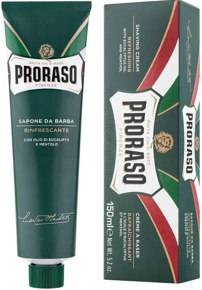 Proraso Cremă de ras cu eucalipt și mentol, 150 ml