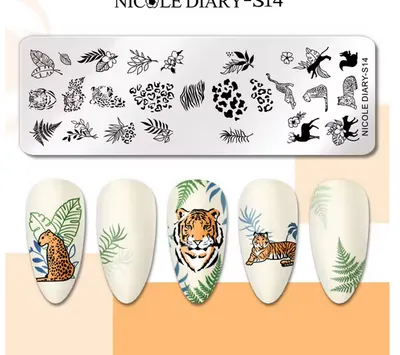 Matrita metalica stampila unghii Nicole Diary S14
