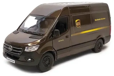 Microbuz metalic Kinsmart UPS Edition - Mercedes-Benz Sprinter, 1:48