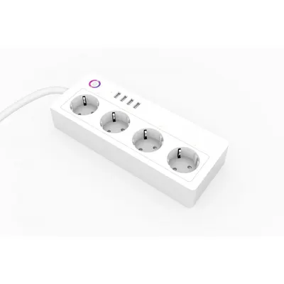 Prelungitor Smart Rovo A26, Wifi, 16A, 4 Prize Individuale, 4 USB Tuya, Alexa, Google Assistant / 0048544087385