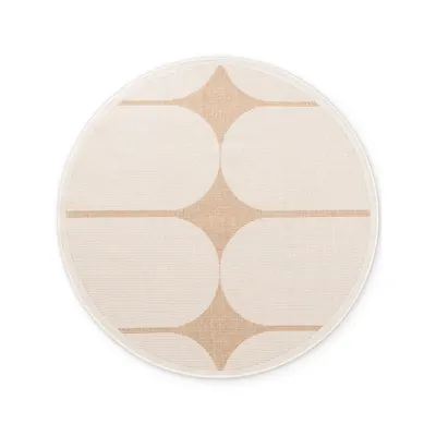 Covor pentru exterior și interior bej/fildeș rotund ø 160 cm Duet Bowen – NORTHRUGS