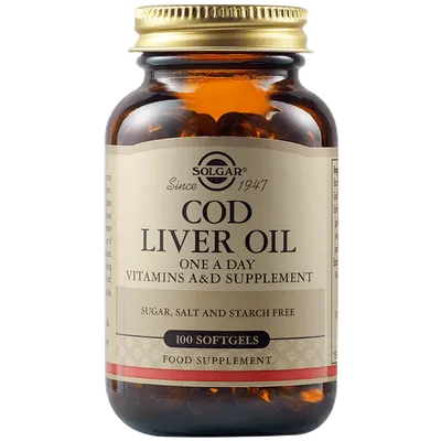 Ulei din ficat de cod, 100 capsule, Solgar
