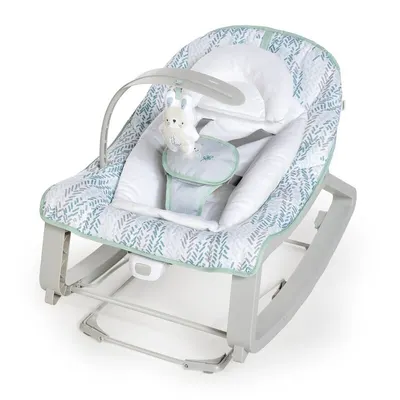 Balansoar, InGenuity, Keep Cozy, 3 in 1, Pana la 18 kg, Cu vibratii, Cu doua pozitii de inclinare, Cu jucarie detasabila, Molid