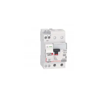 DX³ Stop Arc 10000 cu bottom side supply - 1P+N on pe partea dreapta - 30 mA - A type 230 V~ - 13 A - 3 module -B curba
