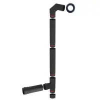 Set tubulatura peleti - fi80 + prelungire racord 50cm