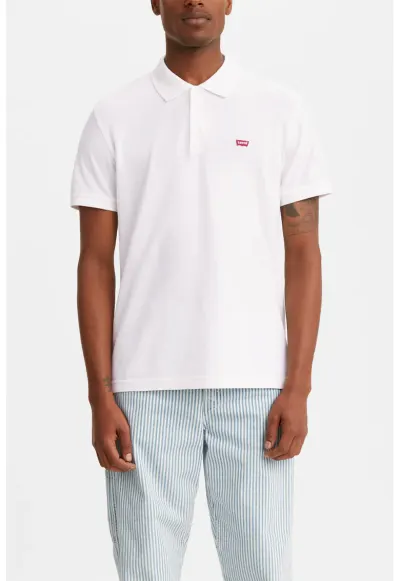 Tricou polo din bumbac Housemark - Alb
