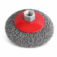 Perie pentru polizor mic, din sârmă răsucită, 115 mm