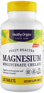 Magnesium Bisglycinate Chelate, 100 mg, 120 tablete, Healthy Origins