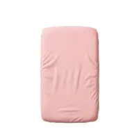 Cearceaf 2 in 1 impermeabil din bumbac organic 90x50 cm Twindeco Roz