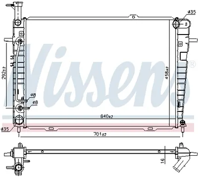 Radiator racire motor potrivit HYUNDAI TUCSON; KIA SPORTAGE II 2.0 2.7