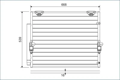 Condensator climatizare (cu uscator) potrivit LEXUS LX; TOYOTA LAND CRUISER 200 4.5D-5.7 08.07