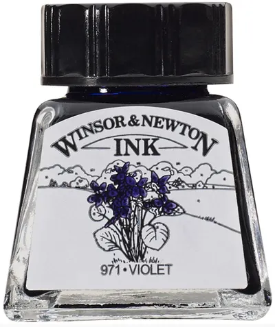 Cerneală de caligrafie Winsor & Newton - Mov, 14 ml