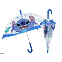 Umbrelă manuală, Perletti, cupolă transparentă POE, model Stitch, sistem antivânt, colecția Lilo & Stitch, 45 cm