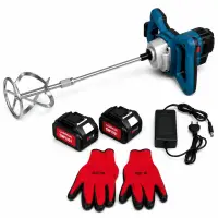 Mixer electric pentru mortar, cu 2 acumulatori 48V, 0-850RPM, paleta de rezerva, chei montaj, CAMPION PROFESSIONAL CMP1831