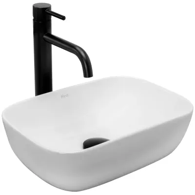 Lavoar Rea Belinda, ceramica alb lucios, 36 x 25 cm