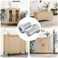 vidaXL Bucșa cu Blocare 2 buc. Nichel M6 x 15 mm Oțel