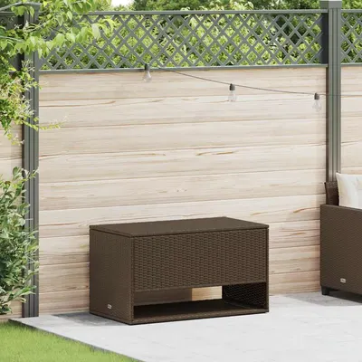 Gossi cutie de perne de exterior maro 100x55x55,5 cm poly rattan