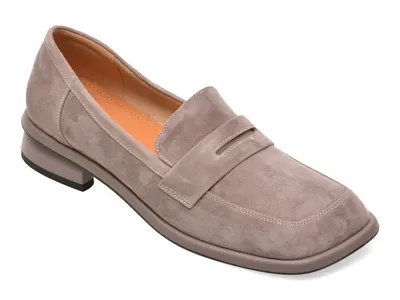 Mocasini GRYXX gri, A599, din piele intoarsa