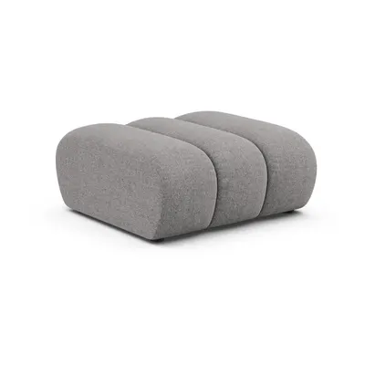 Taburet gri cu tapițerie din chenille Lupine – Micadoni