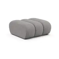 Taburet gri cu tapițerie din chenille Lupine – Micadoni