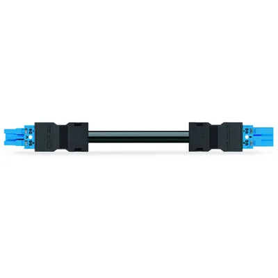 pre-assembled interconnecting cable; Eca; Socket/plug; 2-pole; Cod. I; H05VV-F 2 x 1.5 mm²; 5 m; 1,50 mm²; blue