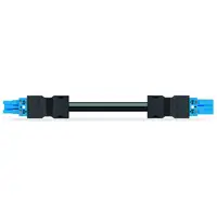 pre-assembled interconnecting cable; Eca; Socket/plug; 2-pole; Cod. I; H05VV-F 2 x 1.5 mm²; 5 m; 1,50 mm²; blue
