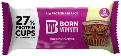 Protein Cups, crema de alune, 42 g, Born Winner