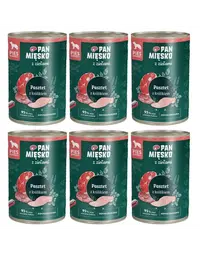 Hrană umedă câini adulți PAN MIĘSKO pate iepure hipoalergenică cu ierburi 6x400 g