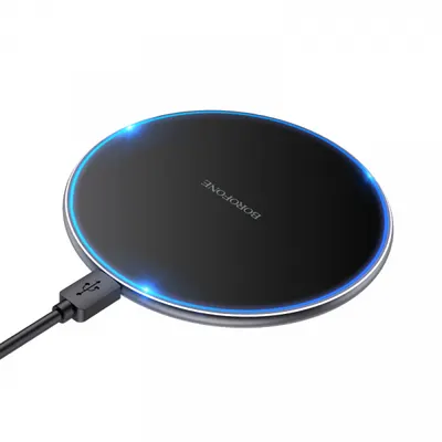 Incarcator Retea Wireless Borofone BQ3 Pro, 15W, 1.67A, Negru