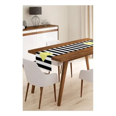 Napron de masă 45x140 cm Black Stripes – Minimalist Cushion Covers