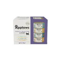 APPLAWS Variety Selection, Pui și Ton, conservă hrană umedă pisici, (în supă), multipack, 70g x12buc