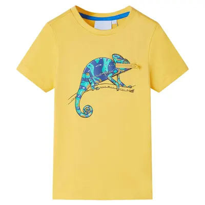 Tricou pentru copii cu mâneci scurte, ocru deschis, 104
