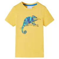 Tricou pentru copii cu mâneci scurte, ocru deschis, 104