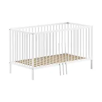 Pătuț alb din lemn de pin 70x140 cm DINO – Vipack