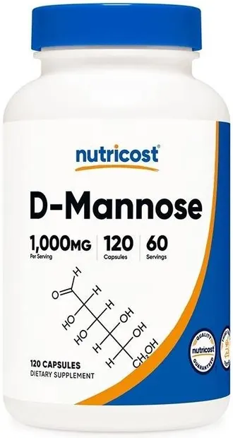 D-Mannose, 1000 mg, 120 capsule, Nutricost