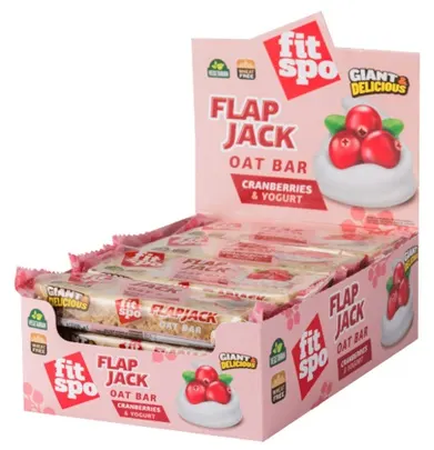 Flapjack, afine roșii și iaurt, 12 x 90 g, FitSpo