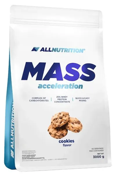 Mass Acceleration Gainer, fursecuri cu cremă, 3 kg, AllNutrition