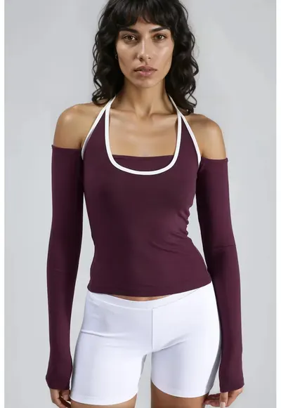 Bluza dama - Mov - Jerseu - Slim fit
