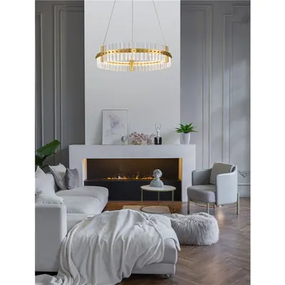 Lampa suspendata KEZO Triac Dimabil Platinum Auriu Stainless Otel & Sticla LED 45 Wat 220-240Volt 4679Lm 3500K IP20