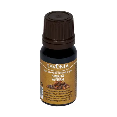 Ulei esential natural si pur Smirna uz extern, 10ml, Savonia