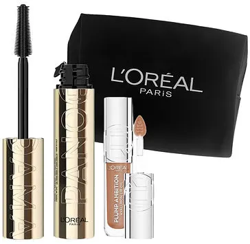 Set L'Oréal - Rimel pentru gene Panorama, 10.5 ml + Ulei pentru buze, 641 Latte Glace, 5 ml