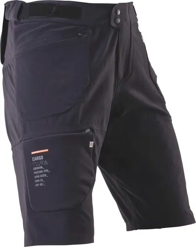 Pantaloni scurți de ciclism bărbați Leatt MTB Trail 6.0 Cargo ghost black