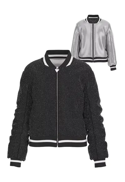 Jacheta cu model reversibil - Negru/Argintiu