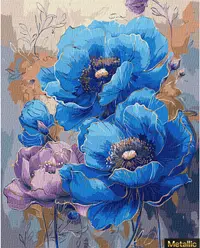 Set pentru pictură după numere Ideyka Metallic - Simfonie colorată, 40 x 50 cm